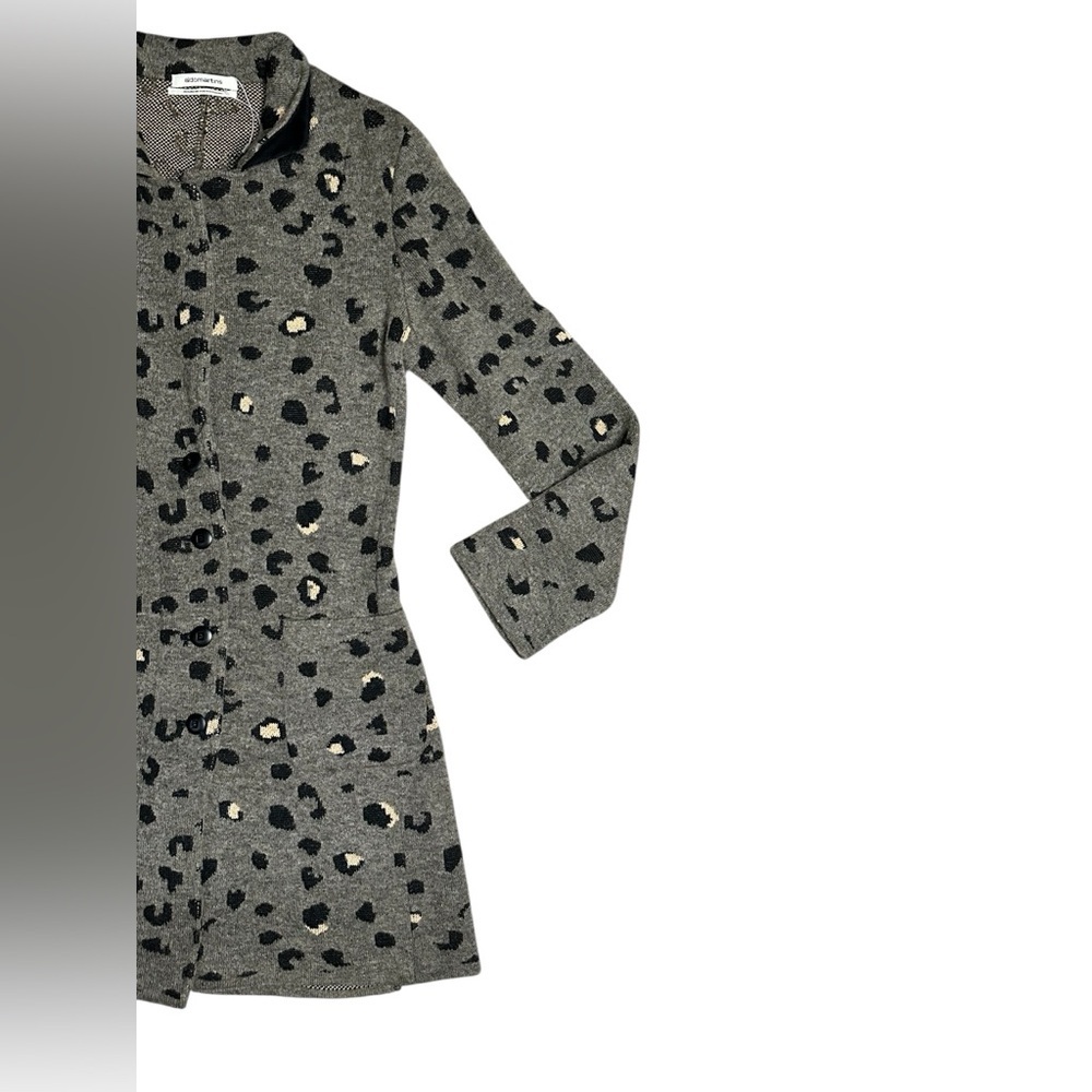 Aldo Martins Black and Tan Knit Leopard Cardigan XS - Picture 4 of 7